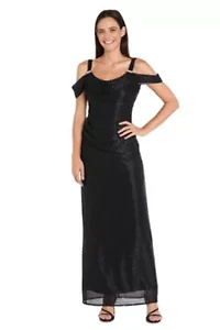 Off The Shoulder Metallic Dress