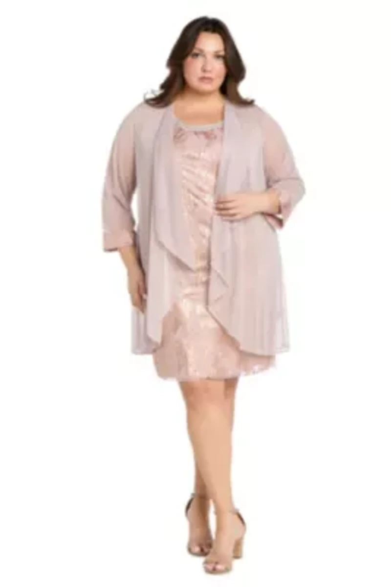 2pc Foil Matte Jacket Dress