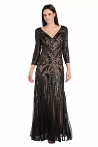 Black Long Beaded Gown