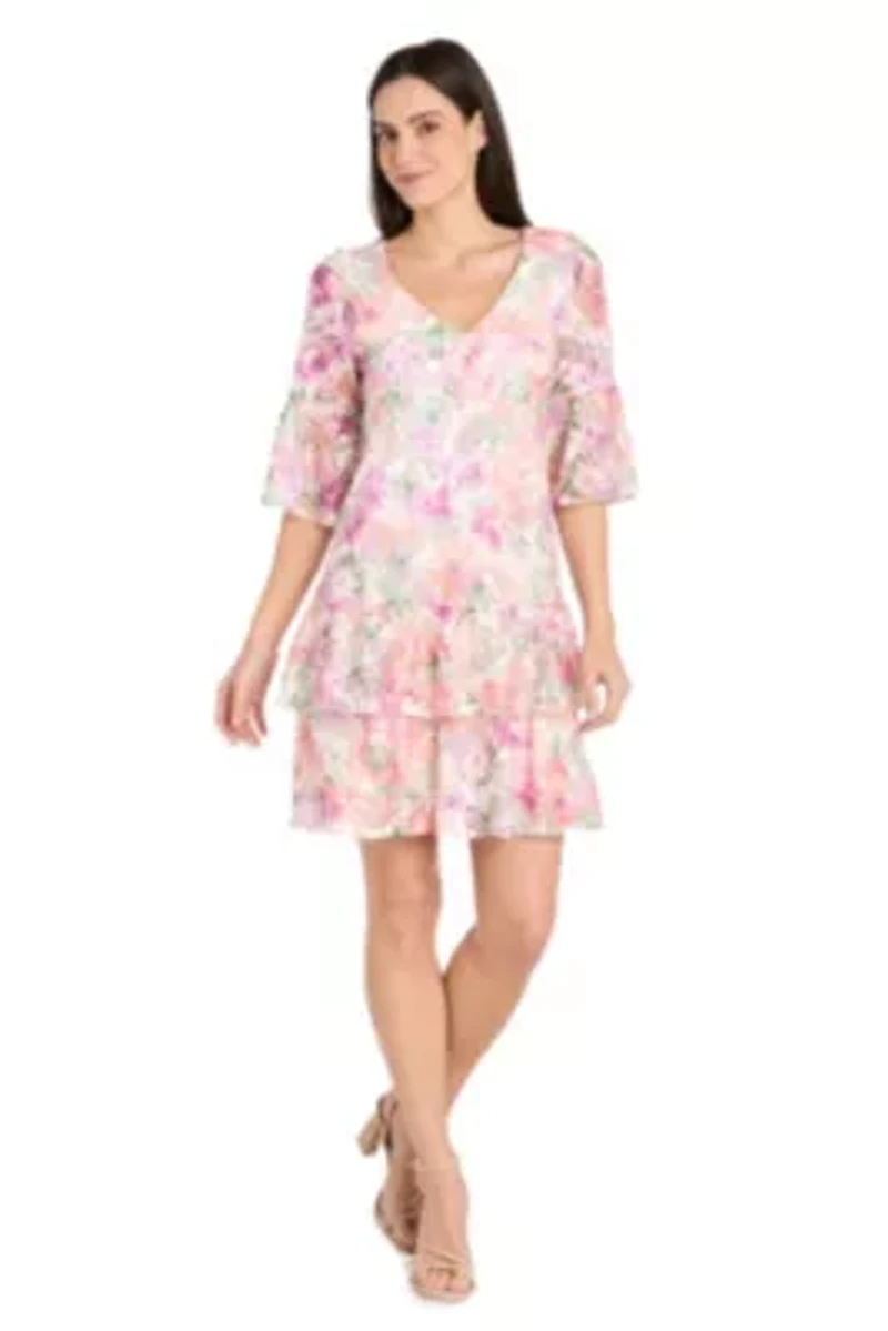 Missy 1Pc A- Line Tiered Hem Dress
