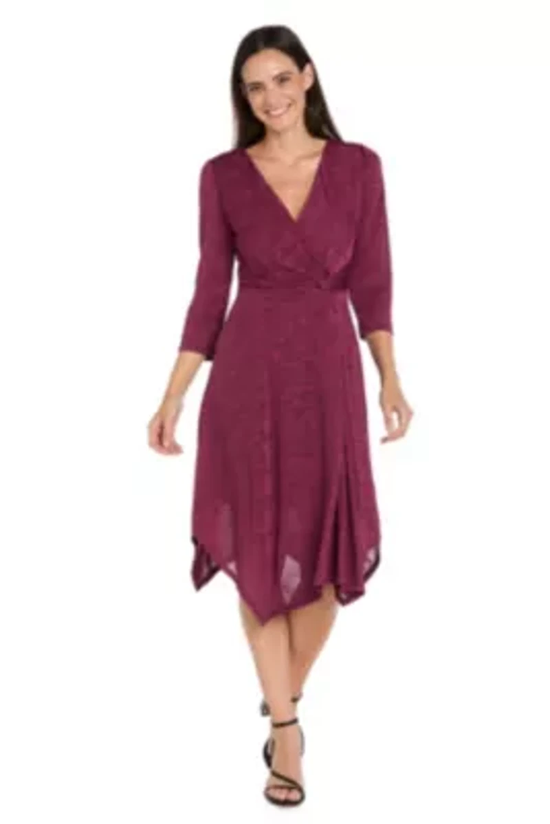 Short Knit Wrap Dress
