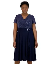 1Pc Cascade Wrap Dress With Modesty