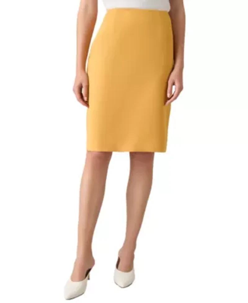 Women's Stretch Crepe Slim Skirt