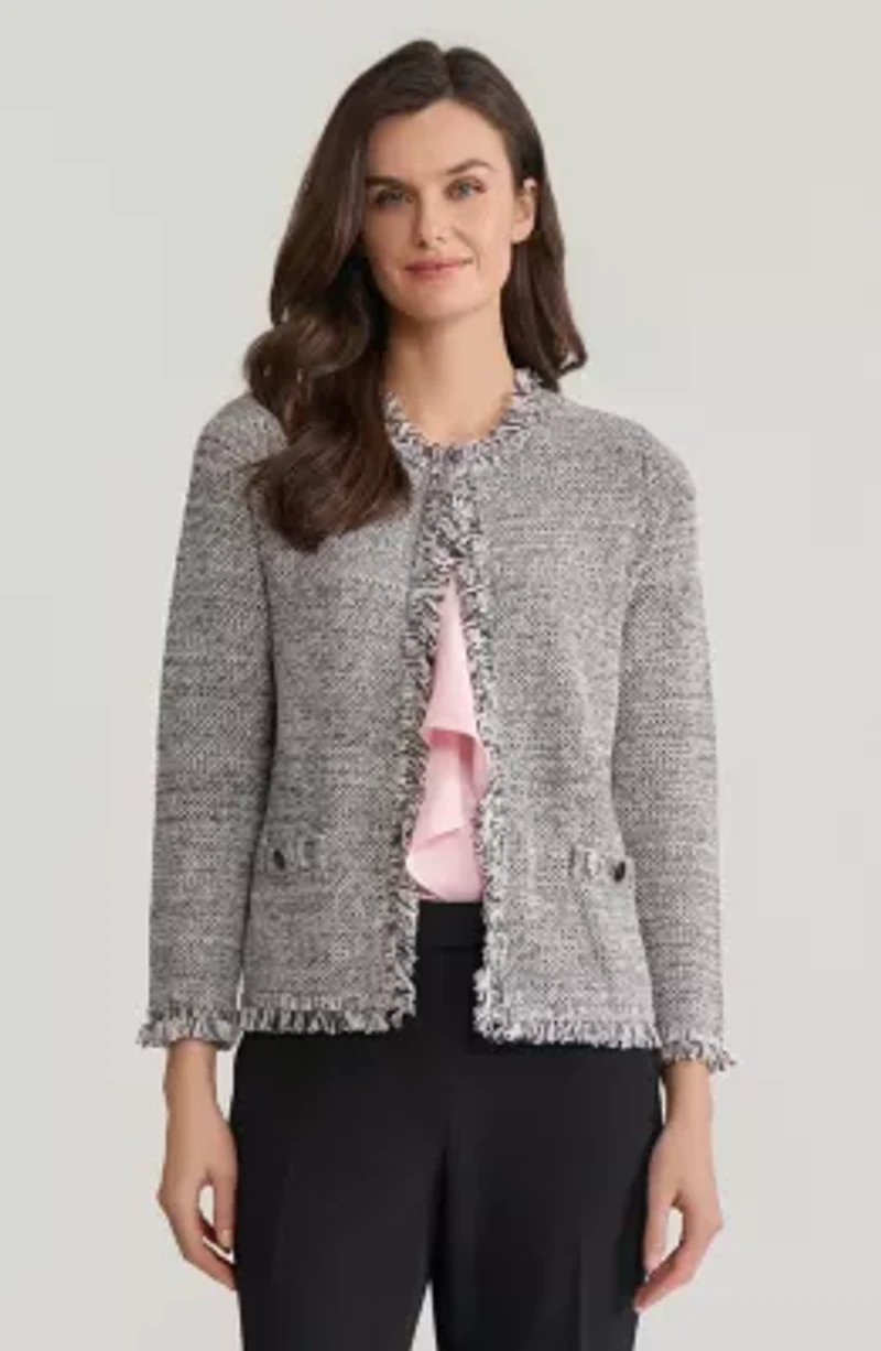 Kiss Front Cardigan with Fringe