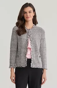 Kiss Front Cardigan with Fringe