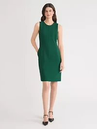 Women's Stretch Crepe Seamed Sheath Dress
