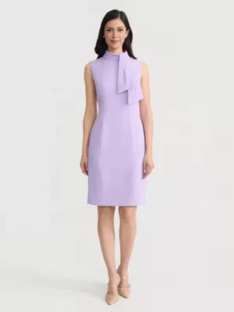 Petite Tie Neck Dress