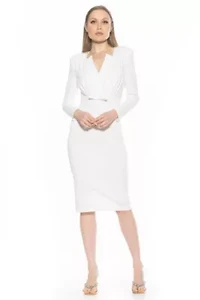 Arleth Sheath Dress With Draped V Neck