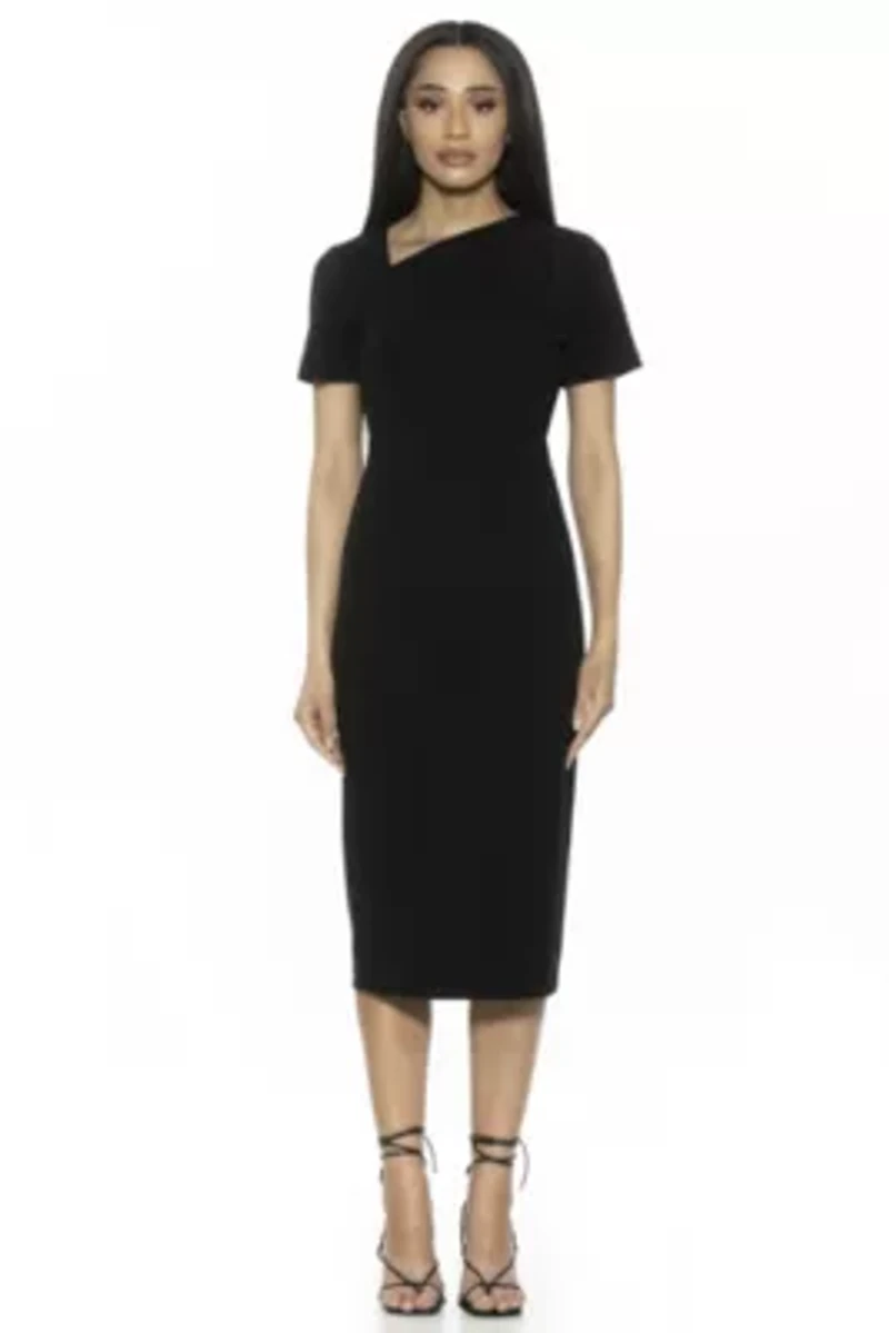 Angelica Asymmetric Sheath Dress