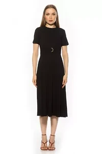 Xi Crewneck Fit And Flare Dress