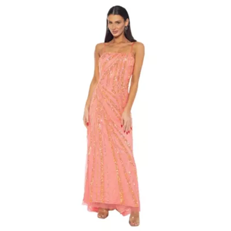 Strapless beaded gown