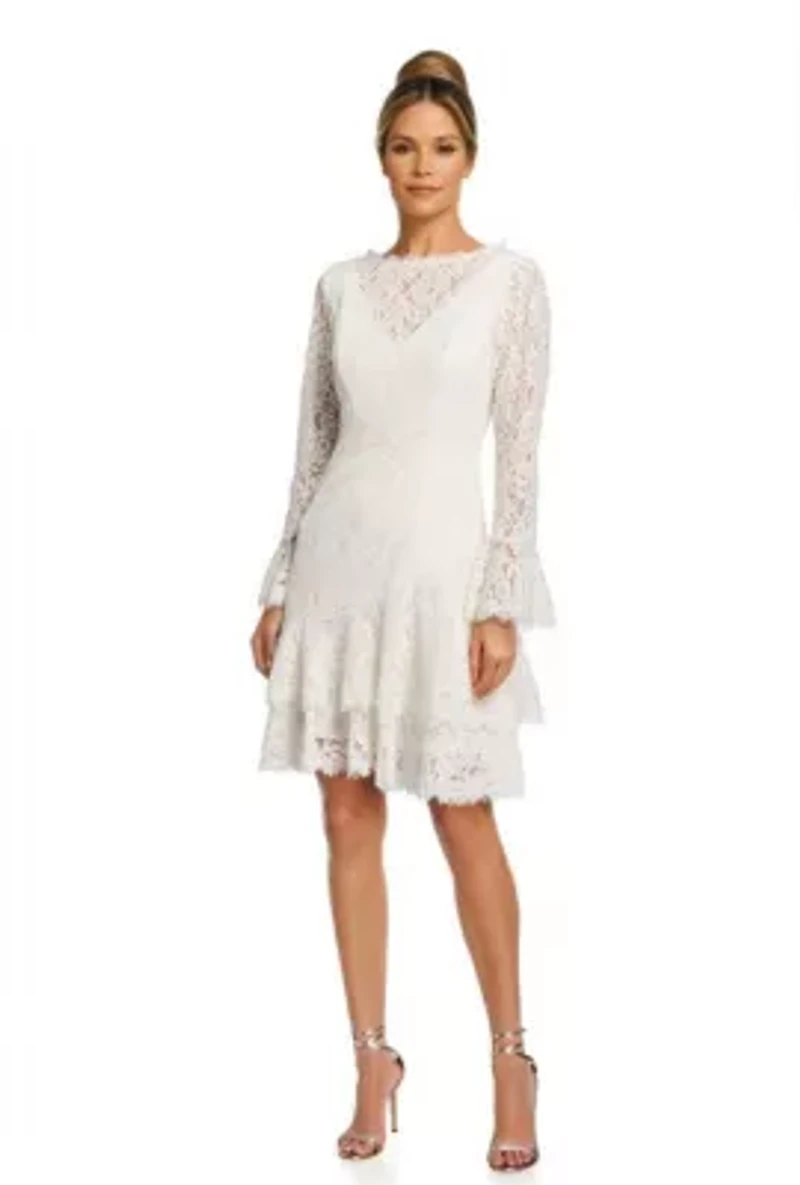 Bell Sleeve Two Tiered Lace Dress