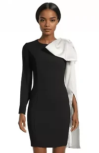 Dramatic Satin Bow Dress