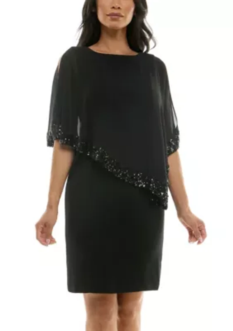 Popover Sparkle Chiffon Dress