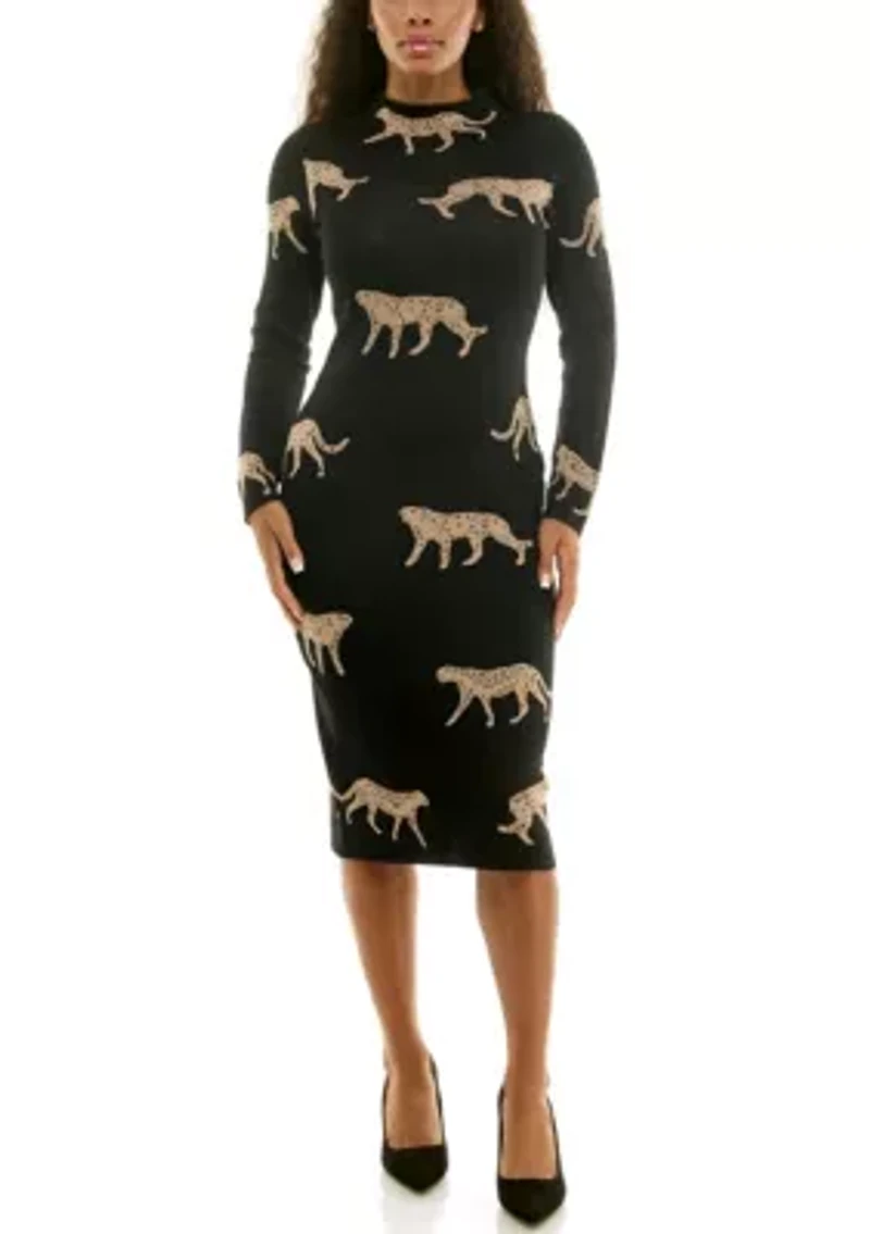 Casual Mockneck Midi Dress