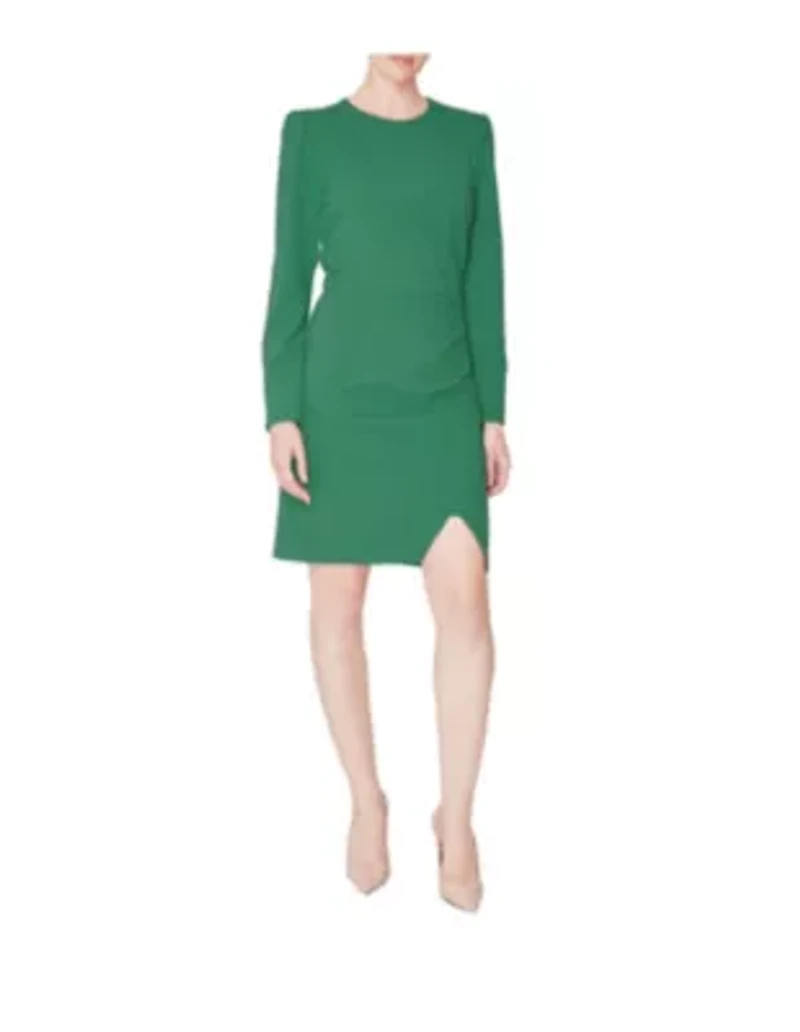 LS ROUND NECK SHORT DRESS