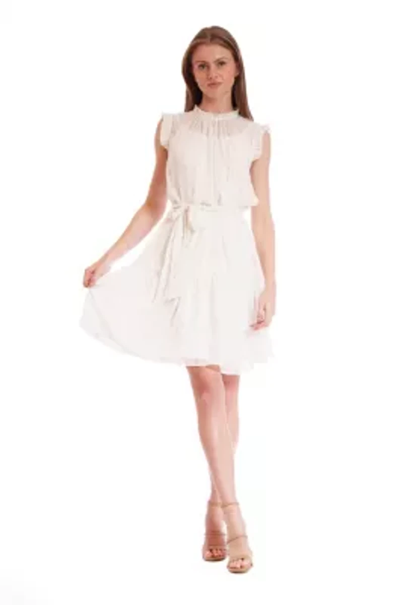 HIGH NECK TIERED DRESS