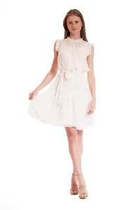 HIGH NECK TIERED DRESS