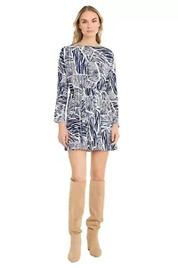 Long Sleeve Satin Dress