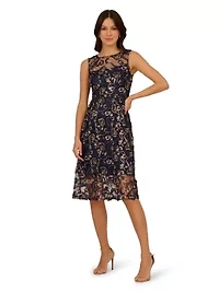 Embroidered Midi Dress