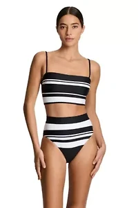 Variegated Stripe Square Neck Longline Bra