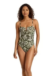 Artisan Warp Floral V-Wire One Piece