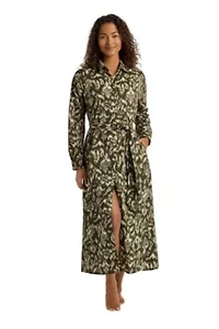 Artisan Warp Floral Midi Shirt Dress Cover Up
