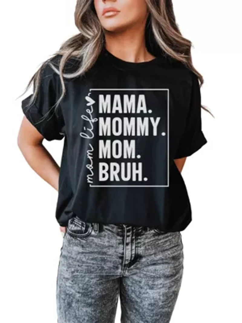 Funny Mom's Life Minimalist Tee for Stylish Mothers