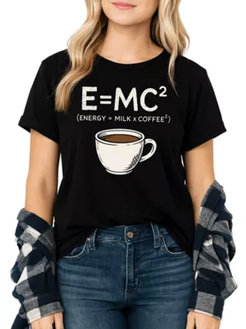 Coffee Equation T‑Shirt, E=MC2 Funny Workday Tee