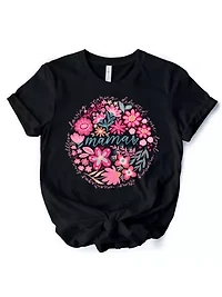 Inspiring Floral Mama Boho Tee for Strong and Loving Mothers