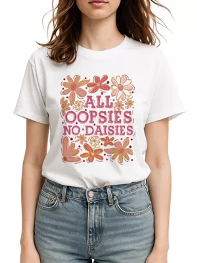 All Oopsies No Daisies Boho Floral T-Shirt