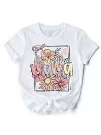 Floral Mama Coquette Bow Pastel T-Shirt
