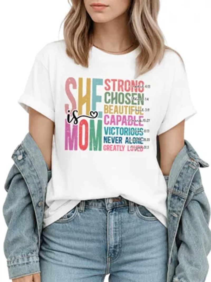 Inspirational Christian Mom Affirmation Tee