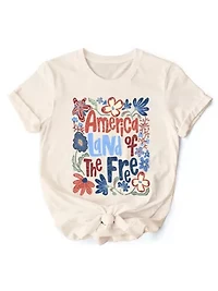 America Land of the Free Independence Day Tee
