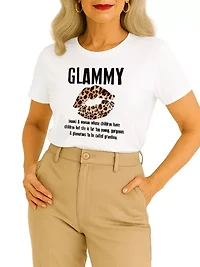 Glammy Leopard Lips T-Shirt for Glamorous Grandmas
