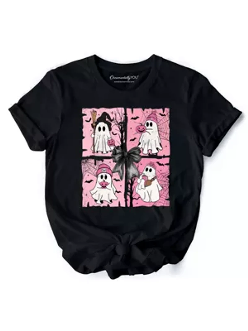 Pink Halloween Ghost T-Shirt