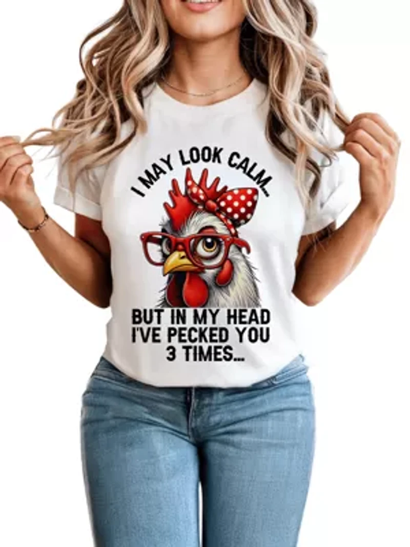Pecking Chicken Tee for Sassy Women