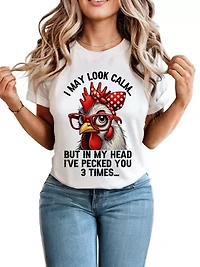 Pecking Chicken Tee for Sassy Women