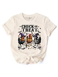 Chick or Treat Chicken Funny Halloween T-Shirt