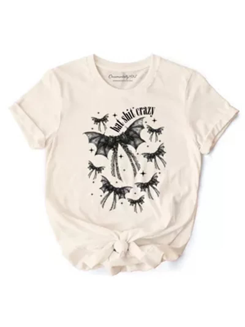 Bat Shit Crazy Coquette Bats T-Shirt, Funny Halloween Tee