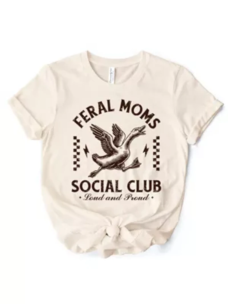 Feral Moms Social Club Goose Funny T-Shirt
