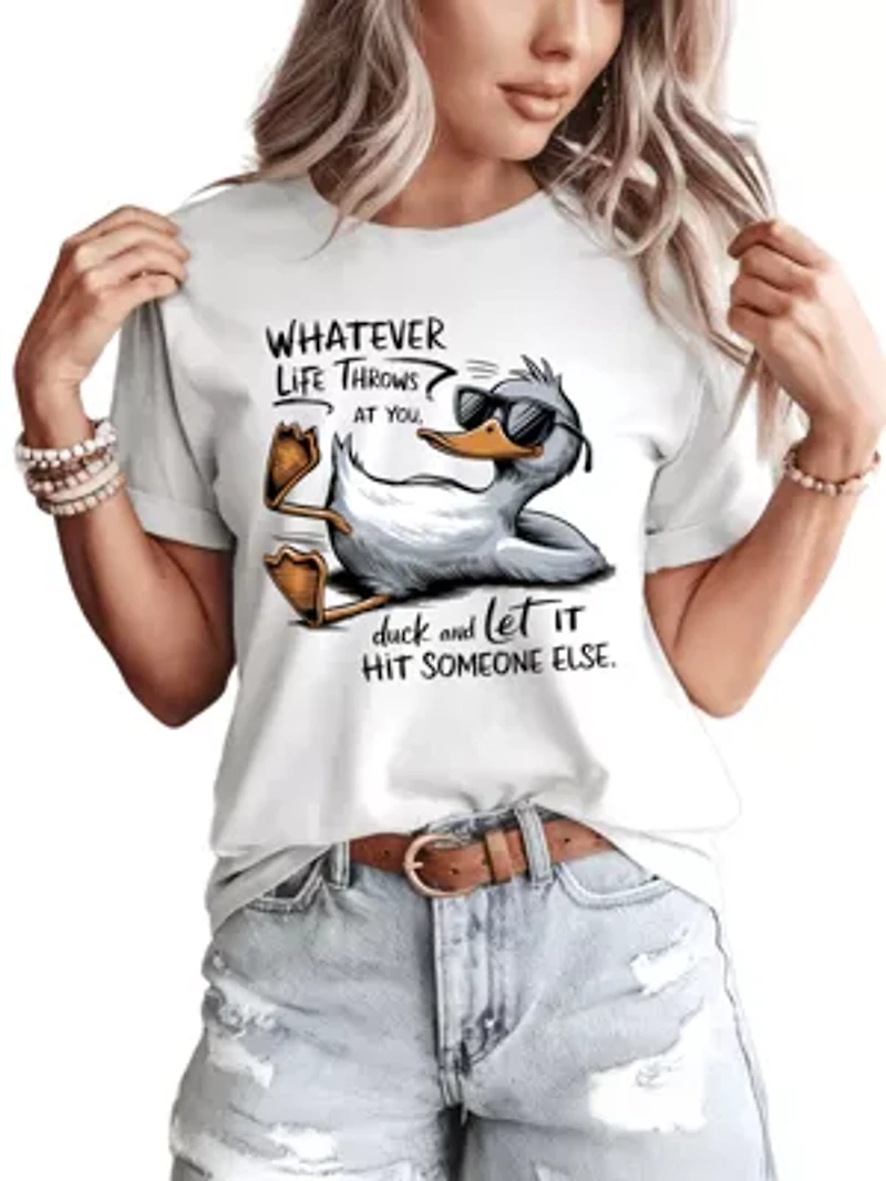 Chill Duck Life Quote Sarcastic Tee for Cool People