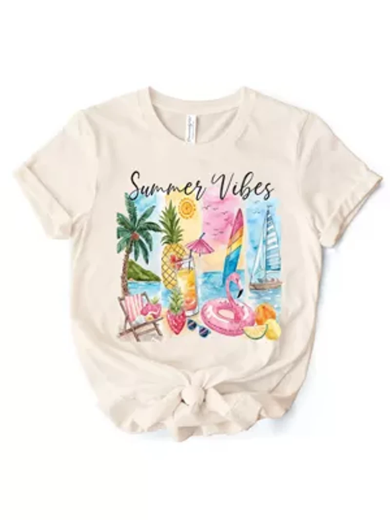 Summer Vibes Vacation Beach Tee