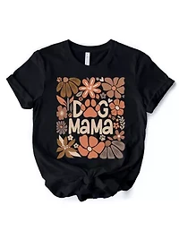 Dog Mama Boho Floral T-Shirt for Pet Lovers