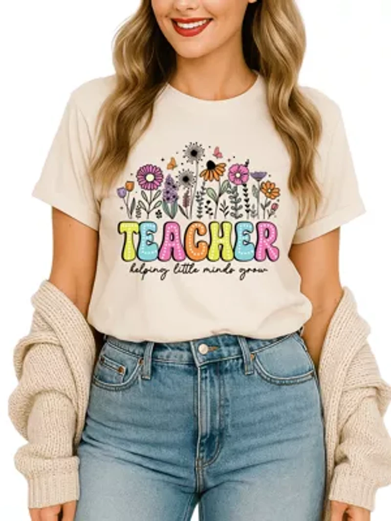 Helping Little Minds Grow Teacher Appreciation Tee