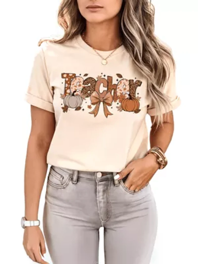 Teacher Coquette Autumn Tee for Educators
