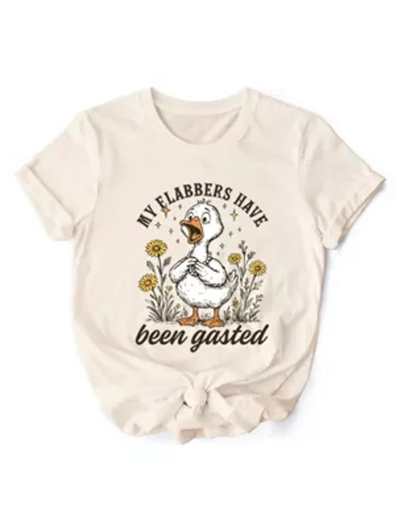 My Flabbers Have Been Gasted Goose Tee for Humorous Women