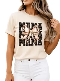 Leopard Mama Tee for Glam and Trendy Mothers