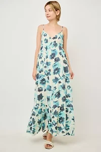 Tie-Back Tiered Maxi Dress