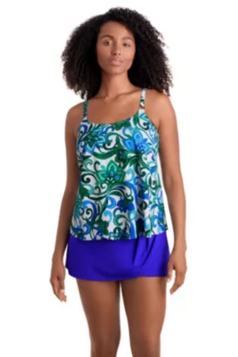 Asymmetrical Flounce Tankini